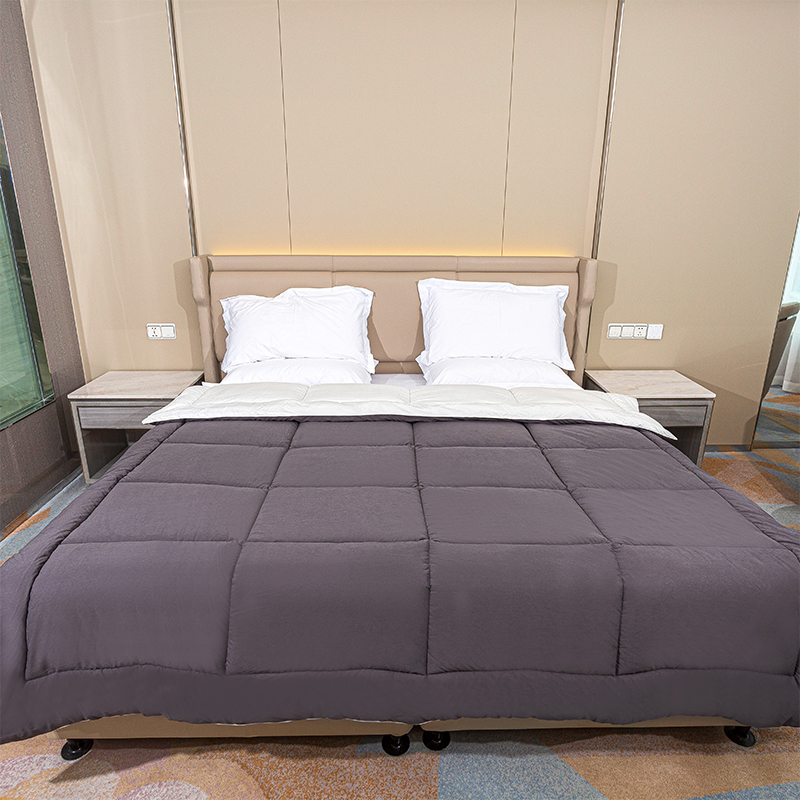 Grey All Season Duvet Chèn - Thiết kế hộp Thiết kế giường an ủi Lights Lights Land Hotel Comforter với các tab góc